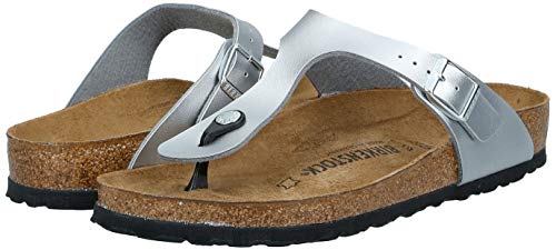 Birkenstock Gizeh BS, Chanclas para Mujer, Plateado (Silver), 37 EU