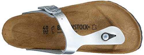 Birkenstock Gizeh BS, Chanclas para Mujer, Plateado (Silver), 37 EU