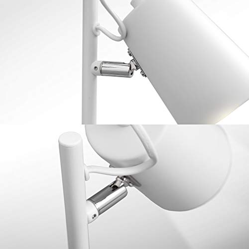 B.K.Licht Lámpara de mesa con pantalla en tela I Iluminación de ambiente I Para escritorio, dormitorio y sala de estar