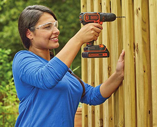 BLACK+DECKER BDCDC18KB-QW - Taladro atornillador 18V, con 2 baterías de litio 18V (1.5Ah) y maletín