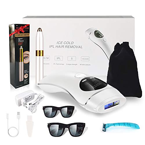 BLAICER Depiladora Luz Pulsada IPL Profesional, 999990 Flashes, Depilación Permanente Vello Facial y Corporal - Depiladora Laser sin Dolor para Mujer y Hombre - Incluye Depiladora Cejas