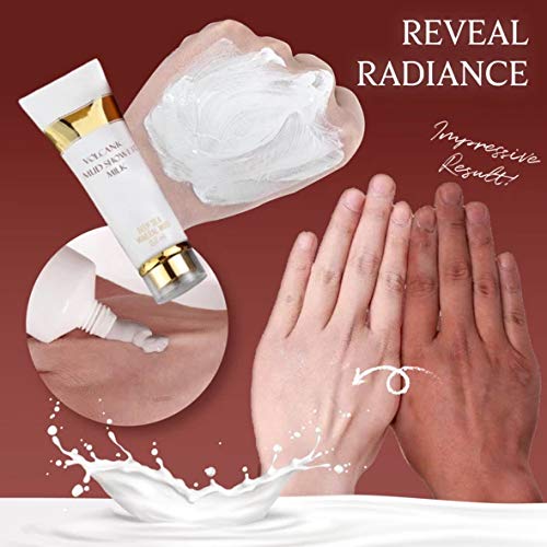 Blanqueamiento Baño De Barro Volcánico Leche Limpieza Profunda Limpieza Blanqueadora Rápida Hidratante Reafirmante Piel Blanqueamiento Profundo, Natural Exfolia Suavemente Y Elimina Las Espinillas