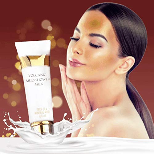 Blanqueamiento Baño De Barro Volcánico Leche Limpieza Profunda Limpieza Blanqueadora Rápida Hidratante Reafirmante Piel Blanqueamiento Profundo, Natural Exfolia Suavemente Y Elimina Las Espinillas