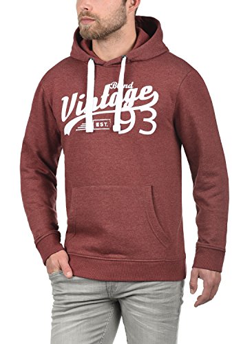 BLEND Vince - Sudaderas con capucha para Hombre, tamaño:L;color:Andorra Red (73811)