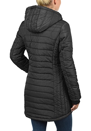 BlendShe Nelly Chaqueta Acolchada De Plumas Abrigo Parka para Mujer Forrado con Capucha, tamaño:XL, Color:Black (20100)