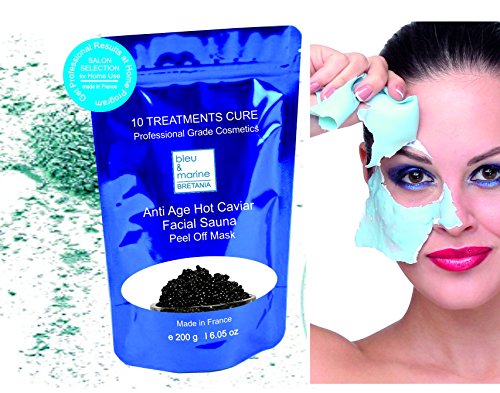bleu&marine Bretania, Sauna facial antienvejecimiento con caviar, Máscara Peel-Off, 200 g