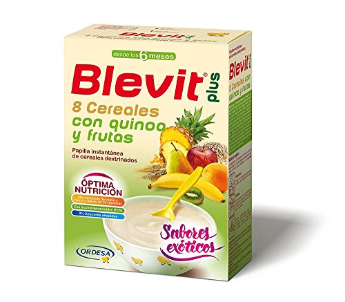 Blevit Plus 8 Cereales, Quinoa y Fruta, 1 unidad 300 gr. A partir de los 6 meses.