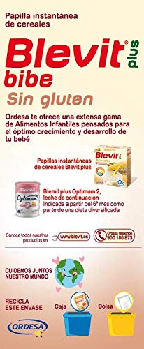 Blevit Plus Papilla Sin Gluten Para Biberón, 1 unidad  600 gr. A partir de los 4 meses.