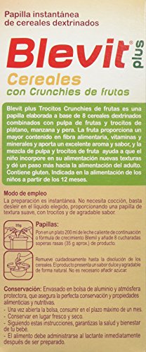 Blevit Plus Trocitos Cereales con Crunchies de Frutas, 1 unidad 600 gr. A  partir de los 12 meses. Sus primeros cereales para masticar.