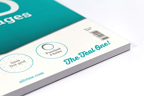 Bloc de 160 folios cuadriculados de recambio, tamaño A4, unidos por la parte superior y con 4 perforaciones para anillas, de Silvine 6 unidades