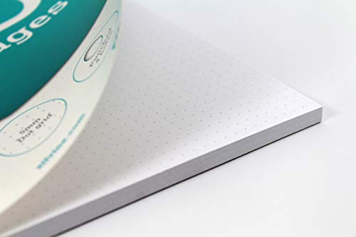 Bloc de 160 folios cuadriculados de recambio, tamaño A4, unidos por la parte superior y con 4 perforaciones para anillas, de Silvine 6 unidades