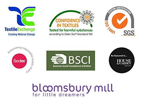 Bloomsbury Mill - Juego de Cama para niño - Funda nórdica y Funda de Almohada 135cm x 200cm - Estampado de Estrellas Grises y Blancas