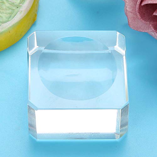 Bloque de vidrio, soporte de pestañas postizas de salud duradera, tienda de belleza firme para maquilladores caseros(3cm large glass block)