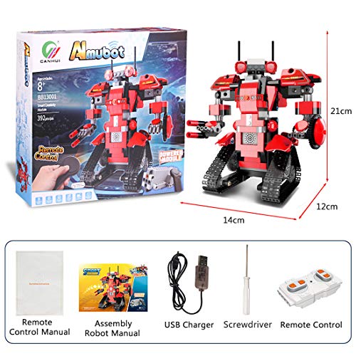 Bloques de Construcción RC Robot, Control Remoto STEM Robot Toy Kit de Robótica de Educativo DIY Robots Electrónicos Inteligentes RC Recargables Regalo Significativo para Niños Niñas ( 392 Piezas)