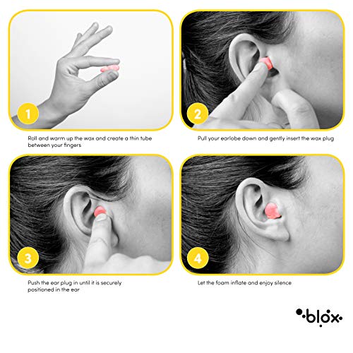 Blox Cera Natural - Tapones Para Los Oídos De Cera - Dormir - 10 Pares