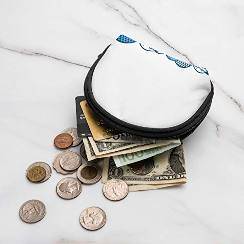 Blue Wave Water The Arts Japón Mujeres Niñas Shell Cosmético Maquillaje Bolsa de Almacenamiento Monedas de Compras al Aire Libre Monedero Organizador