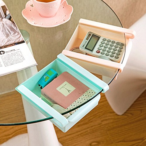 Bluelover Cocina Plástico Nevera Nevera Rack de almacenamiento Congelador Estante Holder Cocina Organización Azul