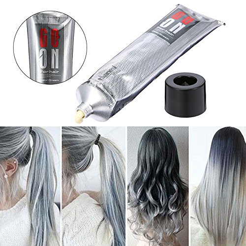 Bluelover Estilo Punk Unisex Grannyhair Color Gris Claro Crema De Pelo Permanente Tinte 100 Ml