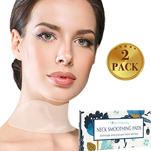 Blumbody Parche Antiarrugas par el Cuello - 2 Reutilizable Almohadillas de Silicona para las Arrugas del Cuello - Tratamiento y Prevención de las Arrugas