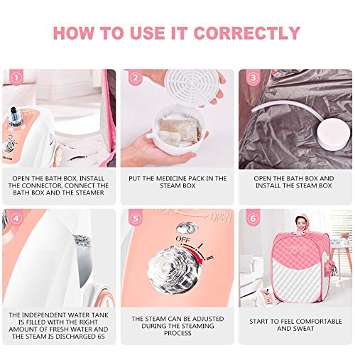 BNMMJ Caja de sauna de sudor adelgazante, Sauna de vapor portátil el hogar, Caja de sauna plegable Caja de sauna Bolsa de vapor de cuerpo entero Evaporación de sudor Máquina fumigación de sudor azul1