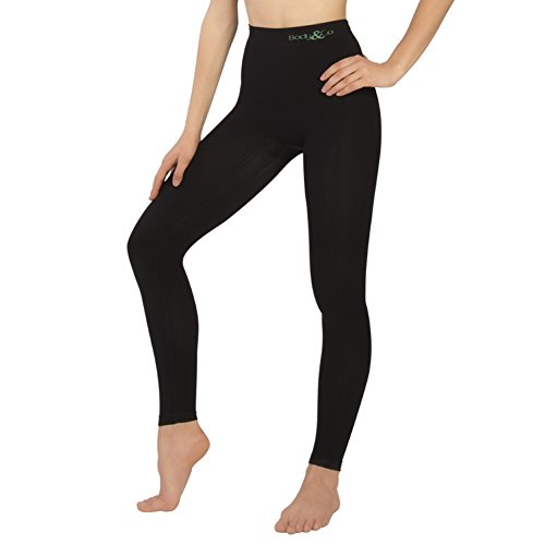 Body&Co Legging de Masaje anticelulítico estimulan la circulación Forma la Silueta (Negro, L/XL)