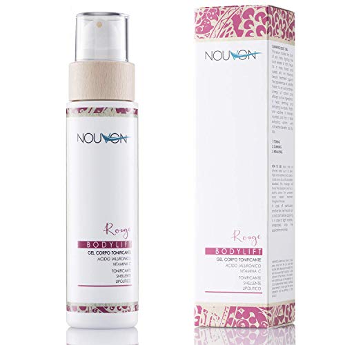 BODYLIFT | Nouvon | BIO gel corporal anticelulítico ácido hialurónico puro y vitamina c | Combate celulitis, muslos, piernas, brazos, glúteos, vientre y caderas | NIKEL PROBADO | 100% ORGÁNICO