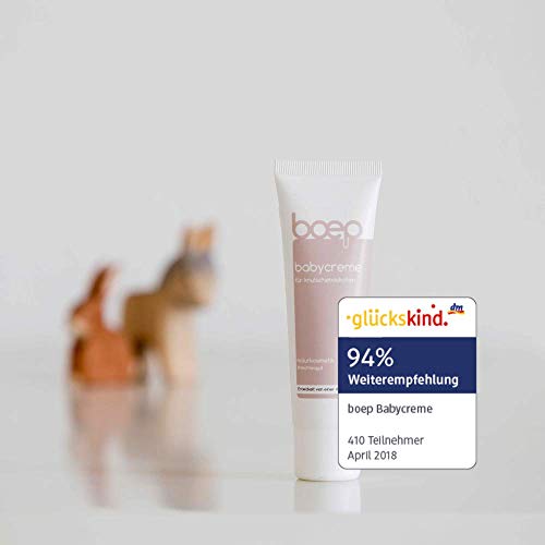 Boep Baby Cream - Crema hidratante 100% natural, rica para la cara y el cuerpo con aceite de almendra y manteca de karité – Desarrollado por un médico y madre (50 ml)