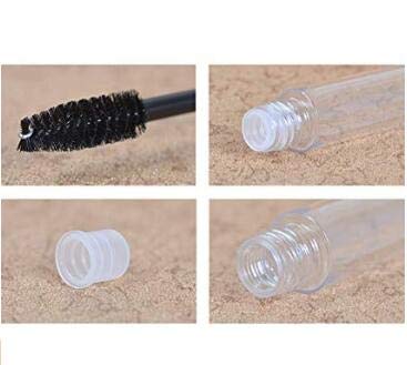 Boheng Boheng 10ml tubo de rímel vacío rímel tubo de rímel transparente frasco contenedor de rímel con inserto de goma y embudo para aceite de ricino