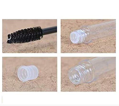 Boheng Boheng 10ml tubo de rímel vacío rímel tubo de rímel transparente frasco contenedor de rímel con inserto de goma y embudo para aceite de ricino