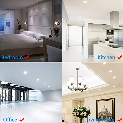 Bojim 10x Foco Empotrable LED GU10 6W Blanco Natural 4500K Equivalente a 55W de incandescencia Luz de Techo 600Lm 82Ra Ojos de Buey Marco Redondo Blanco Mate Ángulo Rotable 30° y Ángulo de luz 120°