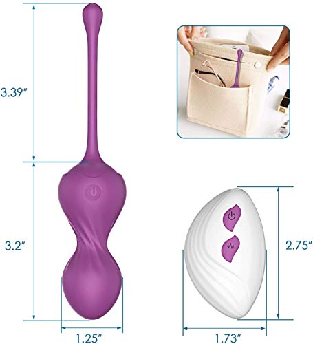 Bolas Chinas de Suelo Pelvico AL'OFA Kegel Balls Kit de Entrenamiento Muscular Pélvico Ejecitador Suelo Pelvico para Ejercicos Kegel Morado