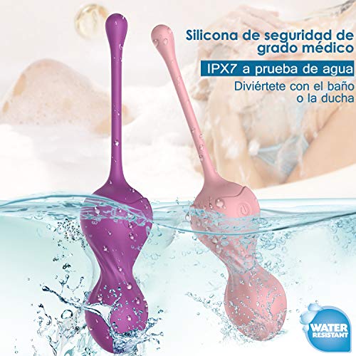 Bolas Chinas de Suelo Pelvico AL'OFA Kegel Balls Kit de Entrenamiento Muscular Pélvico Ejecitador Suelo Pelvico para Ejercicos Kegel Morado