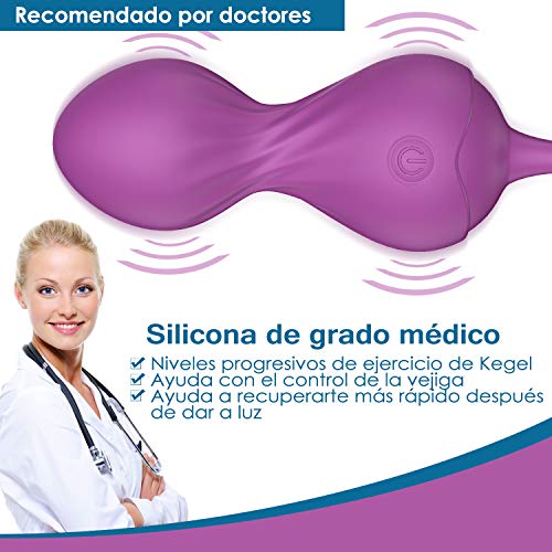Bolas Chinas de Suelo Pelvico AL'OFA Kegel Balls Kit de Entrenamiento Muscular Pélvico Ejecitador Suelo Pelvico para Ejercicos Kegel Morado