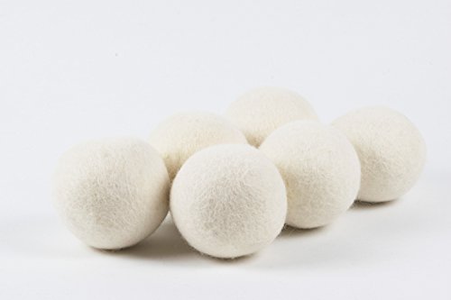 Bolas de secadora 8-Natur extragrandes XXL, paquete de 6: la alternativa natural a los productos químicos, hecha de lana merino 100 % pura