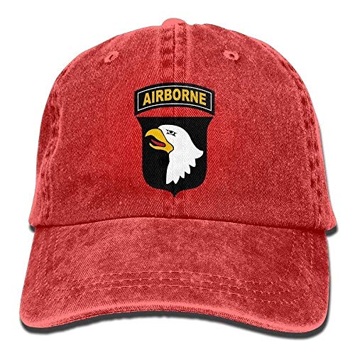 BOLAWOO EE.UU. Ejército 101Pcs Unisex Adulto Ajustable Gorras Dad Cowboy Sombrero De Vaquero Mode De Marca Al Aire Libre Gorra De Béisbol De Moda (Color : Rojo, Size : One Size)