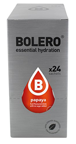 Bolero Bebida Instantánea sin Azúcar, Sabor Papaya - Paquete de 24 x 9 gr - Total: 216 gr