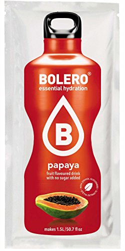 Bolero Bebida Instantánea sin Azúcar, Sabor Papaya - Paquete de 24 x 9 gr - Total: 216 gr