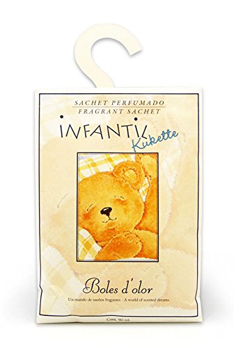 BOLES D'OLOR Pack of 3 Large Scented Sachet Teddy Bear Kukette with Hanger, Fragrance Citrus, Lavender
