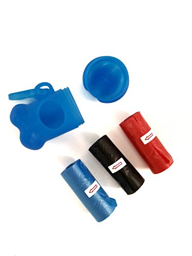 Bolsa caca perro, bolsa excremento perro, pack de 18 rollos de 15 bolsas cada uno en total 270 bolsas, 37 cm de largo por 14 cm de ancho cada bolsa, con regalo porta bolsas