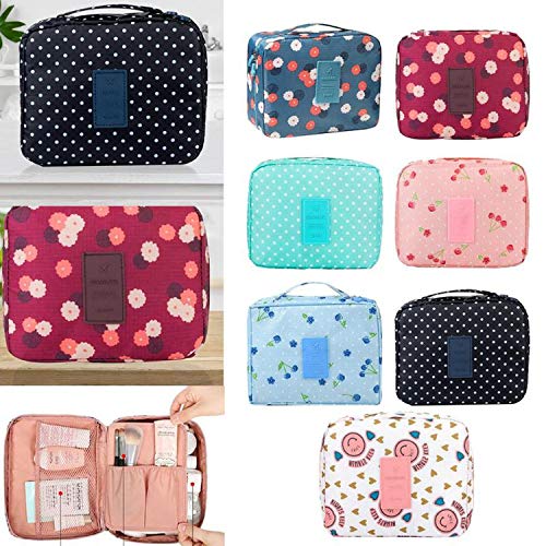 Bolsa de almacenamiento de bolsillo con organizador de cosméticos de maquillaje con cremallera de nailon para mujer y hombre, neceser de viaje, neceser Kits de neceser 26-A-