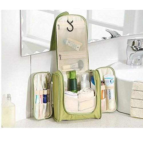 Bolsa de aseo Bolsa de aseo de viaje multifuncional Organizador de maquillaje extra grande Bolsa de lavado de ducha impermeable Estuche cosmético Kit de aseo personal Kit de viaje de almacenamiento co
