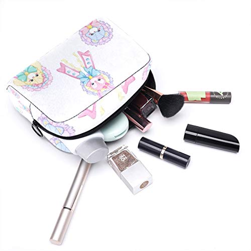 Bolsa de brochas de maquillaje personalizables, bolsas de aseo portátiles para mujer, organizador de viaje, falda de conejo.
