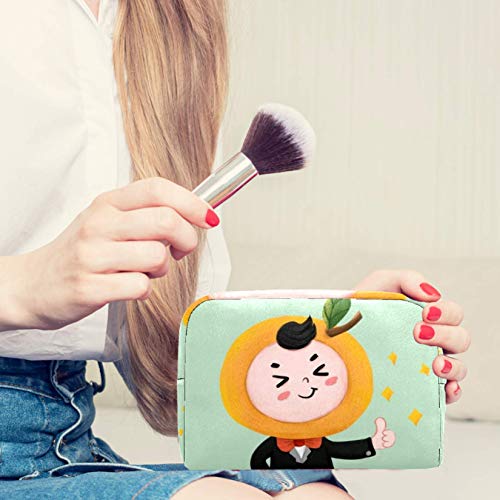Bolsa de brochas de maquillaje personalizables, bolsas de aseo portátiles para mujeres, bolso de cosméticos, organizador de viaje, color almendra