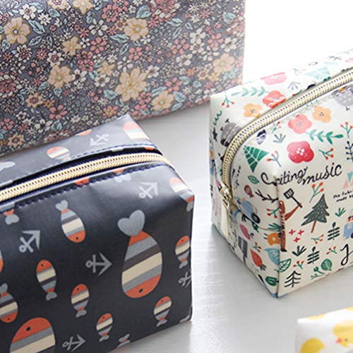 Bolsa de cosméticos Bolsa de cosméticos Rectangular portátil para Maquillaje Artículos de higiene Personal Bolsa de Almacenamiento - Fox (Imagen 1)