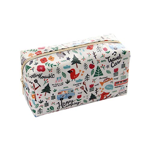 Bolsa de cosméticos Bolsa de cosméticos Rectangular portátil para Maquillaje Artículos de higiene Personal Bolsa de Almacenamiento - Fox (Imagen 1)