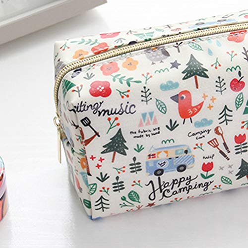 Bolsa de cosméticos Bolsa de cosméticos rectangular portátil para maquillaje Artículos de higiene personal Bolsa de almacenamiento - Fox (Imagen 1)