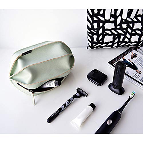 Bolsa de cosméticos de cactus resistente al agua de viaje lavado maquillaje multifunción bolsas de almacenamiento, color verde claro, S9 x 6 cm