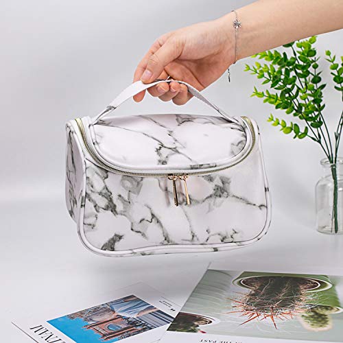 Bolsa de cosméticos grande | Bolso cosmético de viaje de moda para mujer, organizador de maquillaje, bolso portátil con cremallera, estuche de almacenamiento para baño, neceser femenino para niña-Bla