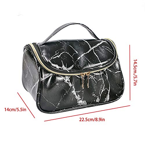 Bolsa de cosméticos grande | Bolso cosmético de viaje de moda para mujer, organizador de maquillaje, bolso portátil con cremallera, estuche de almacenamiento para baño, neceser femenino para niña-Bla