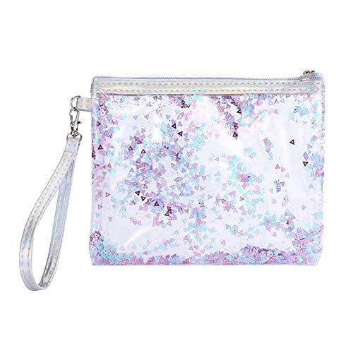 Bolsa de Cosméticos Organizador Yesmile Colorido y Transparente Bolsa de Maquillaje portátil Bolsa de cosméticos y artículos de Aseo para Viajes